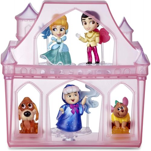 디즈니 Disney Princess Comics Surprise Adventures Cinderella with 5 Dolls, Accessories, and Display Case, Fun Unboxing Toy for Kids 3 Years and Up