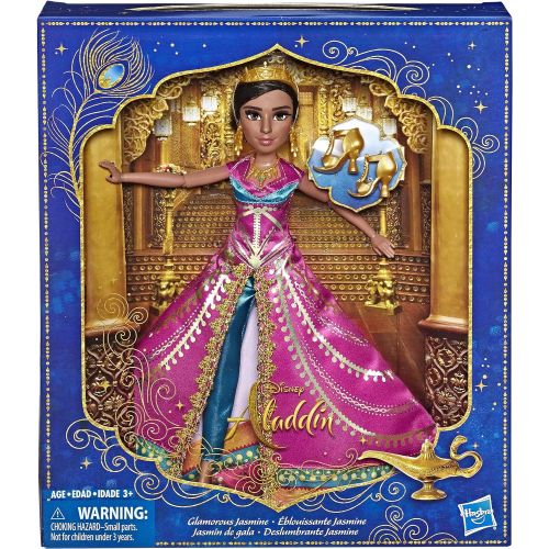 디즈니 Disney Princess Disney Aladdin Glamorous Jasmine Deluxe Fashion Doll with Gown, Shoes, & Accessories, Inspired by Disneys Live Action Movie, Toy for Kids & Collectors
