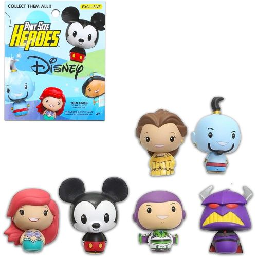 디즈니 Disney Studio Disney Mystery Minis Bundle Disney Playset 6 Pack Disney Pint Size Heroes Disney Mini Figure Blind Bag Toys Featuring Mickey, Ariel, Buzz Lightyear, and More with Inside Out Book