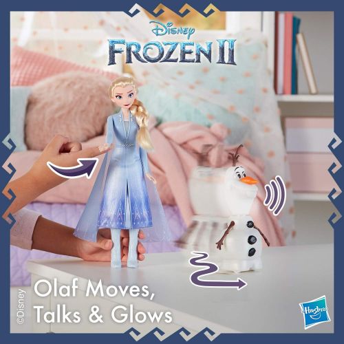 디즈니 Disney Frozen Talk and Glow Olaf and Elsa Dolls, Remote Control Elsa Activates Talking, Dancing, Glowing Olaf, Inspired 2 Movie Toy for Kids Ages 3 and Up