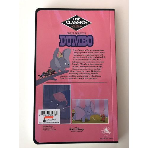 디즈니 Disney Parks Dumbo VHS Cover Blank Book Journal Diary