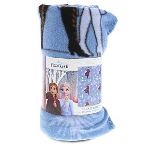 디즈니 Disney Frozen Magical Fleece Throw Blanket Princess Elsa & Anna Kids Fleece Throw Blanket for Girls & Boys, Soft & Cozy Plush Lightweight Plush Fabric Bed Cover Decor Size 45”x