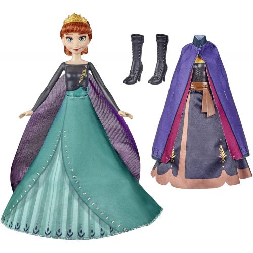 디즈니 Disney Frozen Disneys Frozen 2 Annas Queen Transformation Fashion Doll with 2 Outfits and 2 Hair Styles, Toy Inspired by Disneys Frozen 2