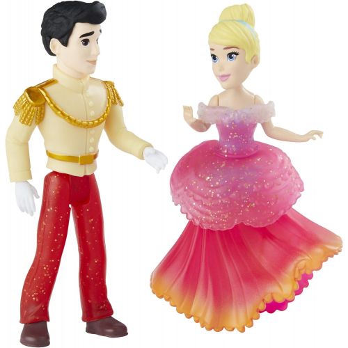 디즈니 Disney Princess Cinderella and Prince Charming Collectible Small Doll Royal Clips Fashion Toys with Extra Dress