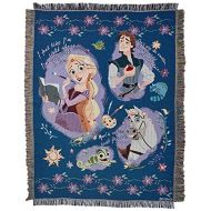 Disneys Princesses, Storytime Tangled Woven Tapestry Throw Blanket, 48 x 60, Multi Color