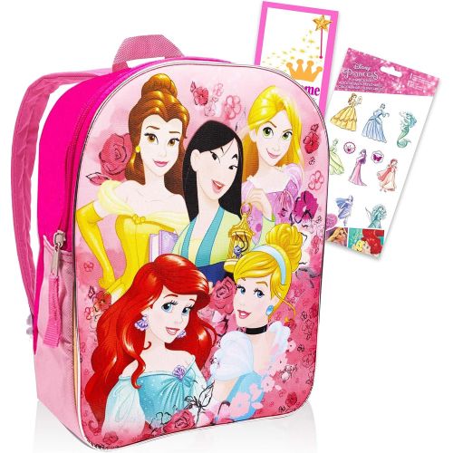 디즈니 Disney Studio Disney Princess Backpack School Supplies Bundle Disney Princess School Bag Set With Disney Princess Pop Up Stickers (Princess School Supplies)