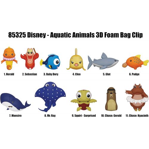 디즈니 Disney Aquatic Animals 3D Foam Bag Clip Series 34