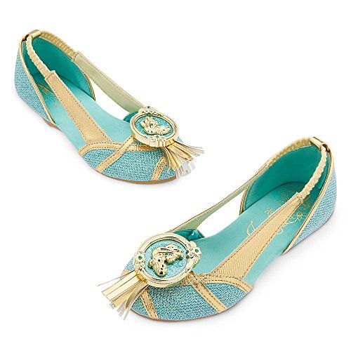 디즈니 Disney Store Deluxe Jasmine Costume Shoes Heels Size 9 10 Princess Aladdin 2017