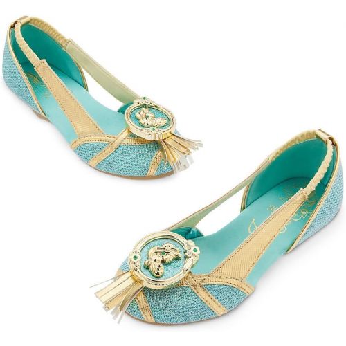 디즈니 Disney Store Deluxe Jasmine Costume Shoes Heels Size 9 10 Princess Aladdin 2017