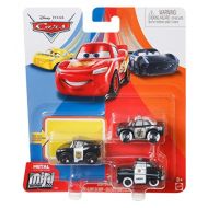 Disney Cars Mini Racers Sheriff Deputies Series 3 Pack Officer Lightning McQueen, APB, and Sheriff