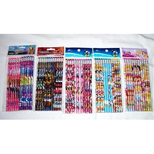 디즈니 Disney 180 pcs Nickelodean DreamWorks Marvel Cartoon Character Licensed Wooden Pencil