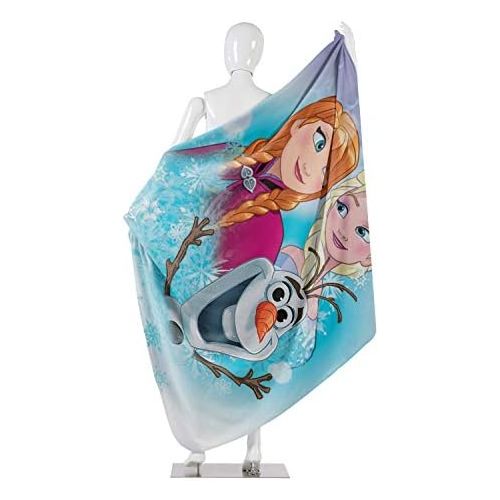 디즈니 Disney Frozen, Snow Journey Fleece Throw Blanket, 45 x 60, Multi Color, 1 Count