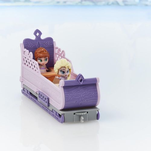 디즈니 Disney Frozen 2 Twirlabouts Picnic Playset Sled to Castle with Elsa and Anna Dolls and Accessories, Toys for Kids Ages 3 and Up