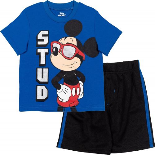 디즈니 Disney Mickey Mouse Pullover Graphic T Shirt & Mesh Shorts Mesh