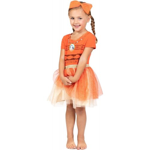 디즈니 Disney Princess Moana Short Sleeve Costume Gown & Headband Set