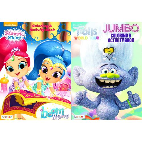 디즈니 Disney Junior Coloring Books Bulk Assortment for Girls Kids, Bundle Includes 6 Activity Books with Stickers Featuring Princess, Frozen, My Little Pony and Raya and The Last Drago