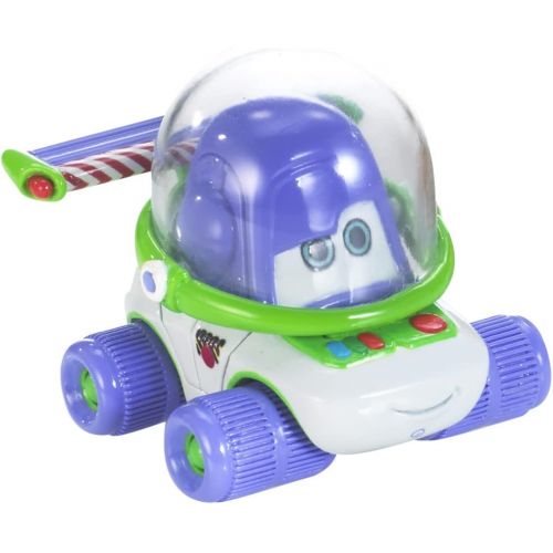 디즈니 Disney Cars Drive in Cars Character Vehicle Inspired by Disney Pixar Movie Cars ~ Buzz Lightyear Racecar ~ White, Purple and Green Car with Tail Fin