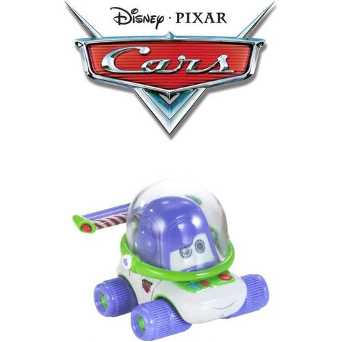 디즈니 Disney Cars Drive in Cars Character Vehicle Inspired by Disney Pixar Movie Cars ~ Buzz Lightyear Racecar ~ White, Purple and Green Car with Tail Fin