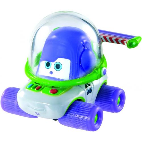 디즈니 Disney Cars Drive in Cars Character Vehicle Inspired by Disney Pixar Movie Cars ~ Buzz Lightyear Racecar ~ White, Purple and Green Car with Tail Fin