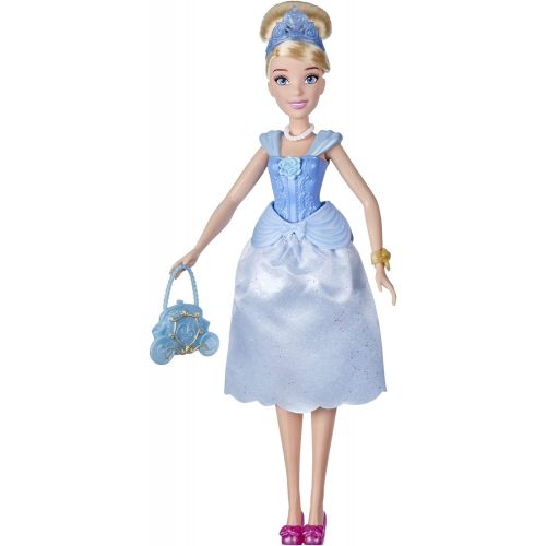 디즈니 Disney Princess Style Surprise Cinderella Fashion Doll with 10 Fashions and Accessories, Hidden Surprises Toy for Girls 3 Years Old and Up