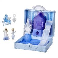 Disney Frozen 2 Pop Adventures Ahtohallan Adventures Pop Up Playset with Handle, Including 2 Elsa Dolls, Toy for Kids