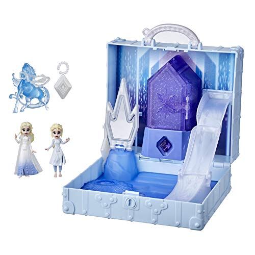 디즈니 Disney Frozen 2 Pop Adventures Ahtohallan Adventures Pop Up Playset with Handle, Including 2 Elsa Dolls, Toy for Kids