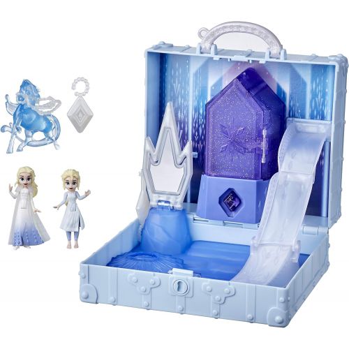 디즈니 Disney Frozen 2 Pop Adventures Ahtohallan Adventures Pop Up Playset with Handle, Including 2 Elsa Dolls, Toy for Kids