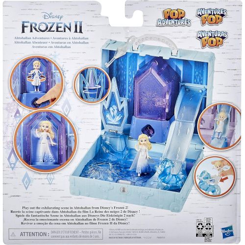 디즈니 Disney Frozen 2 Pop Adventures Ahtohallan Adventures Pop Up Playset with Handle, Including 2 Elsa Dolls, Toy for Kids