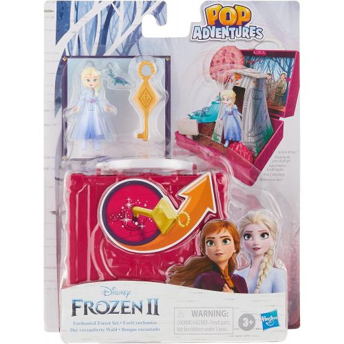 디즈니 Disney Frozen Pop Adventures Enchanted Forest Set Pop Up Playset with Handle, Including Elsa Doll, Toy Inspired 2 Movie