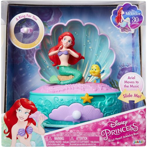 디즈니 Disney Princess Ariel Pearl Jewelry Box, Disney The Little Mermaid 30 Year Anniversary! Ariel Dances to Part of Your World Includes Pearl Ring for You to Wear!