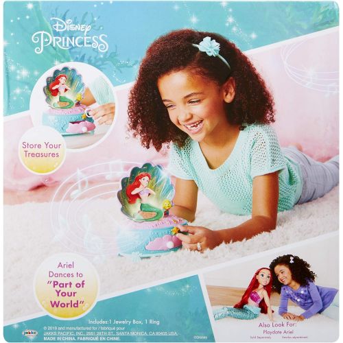 디즈니 Disney Princess Ariel Pearl Jewelry Box, Disney The Little Mermaid 30 Year Anniversary! Ariel Dances to Part of Your World Includes Pearl Ring for You to Wear!