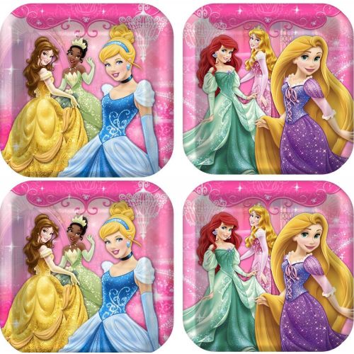 디즈니 Disney Princess Disney Very Important Princess Dream Party Dinner Plates. 24 Plates. Bundle of 3.