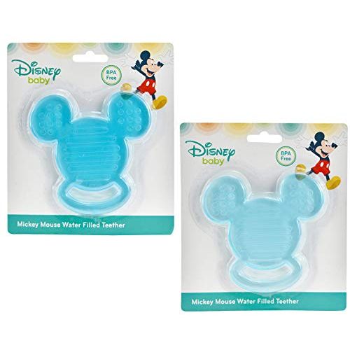 디즈니 Disney 2 Pack Baby Mickey Mouse Water Filled Teether, Blue