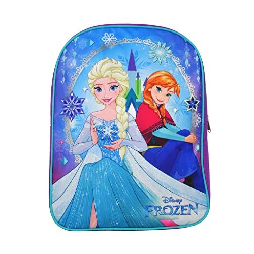 디즈니 Group Ruz Disney Frozen Elsa & Anna 15 Backpack (Purple Blue)