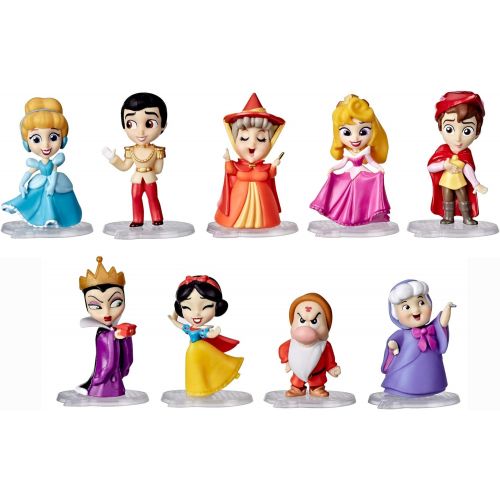 디즈니 Disney Princess Comics Adventure Discoveries Collection, Doll Set with 9 Figures, Bases, Display Castle and Case, Toy for Girls 3 and Up