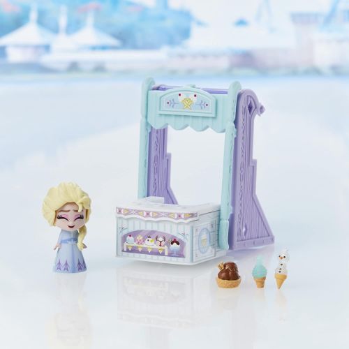 디즈니 Disney Frozen 2 Twirlabouts Series 1 Elsa Sled to Shop Playset, Includes Elsa Doll and Accessories, Toy for Kids 3 and Up