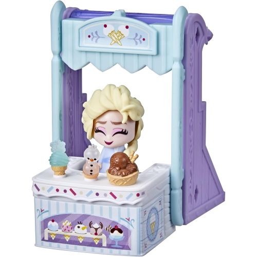 디즈니 Disney Frozen 2 Twirlabouts Series 1 Elsa Sled to Shop Playset, Includes Elsa Doll and Accessories, Toy for Kids 3 and Up