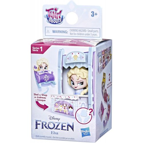 디즈니 Disney Frozen 2 Twirlabouts Series 1 Elsa Sled to Shop Playset, Includes Elsa Doll and Accessories, Toy for Kids 3 and Up