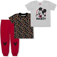 Disney Mickey Mouse Boys 3 Piece T Shirt and Jogger Pant Set