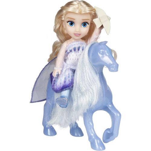 디즈니 Disney Frozen Elsa Doll Petite Snow Queen & Water Nokk Horse Gift Set