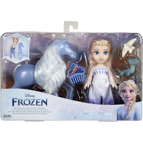 디즈니 Disney Frozen Elsa Doll Petite Snow Queen & Water Nokk Horse Gift Set