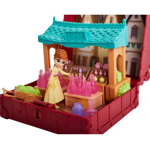 디즈니 Disney Frozen Pop Adventures Village Set Pop Up Playset with Handle, Including Anna Small Doll Inspired by The Frozen 2 Movie Toy for Kids Ages 3 & Up