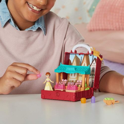 디즈니 Disney Frozen Pop Adventures Village Set Pop Up Playset with Handle, Including Anna Small Doll Inspired by The Frozen 2 Movie Toy for Kids Ages 3 & Up