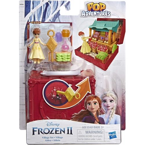 디즈니 Disney Frozen Pop Adventures Village Set Pop Up Playset with Handle, Including Anna Small Doll Inspired by The Frozen 2 Movie Toy for Kids Ages 3 & Up