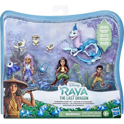 디즈니 Disney Princess Disneys Raya and The Last Dragon Kumandra Story Set, 7 Dolls and Doll Accessories, Raya, Sisu Human, Ongis, Boun, and Sisu, Toy for Kids