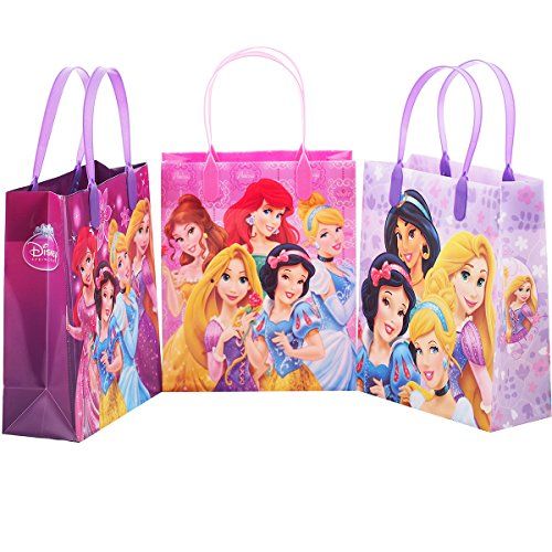 디즈니 Princess Disney 12 Premium Quality Party Favor Reusable Medium Plastic Gift Goodie Bags 8