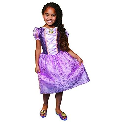 디즈니 Disney Princess Rapunzel Dress Costume for Girls, Perfect for Party, Halloween Or Pretend Play Dress Up