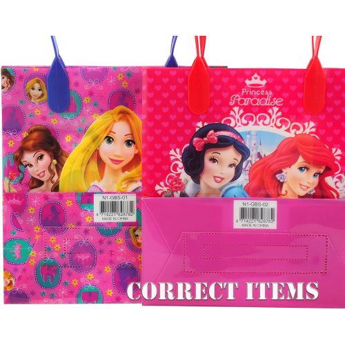 디즈니 Disney Princess Paradise Reusable Party Favor Goodie Small Gift Bags (12 Bags)