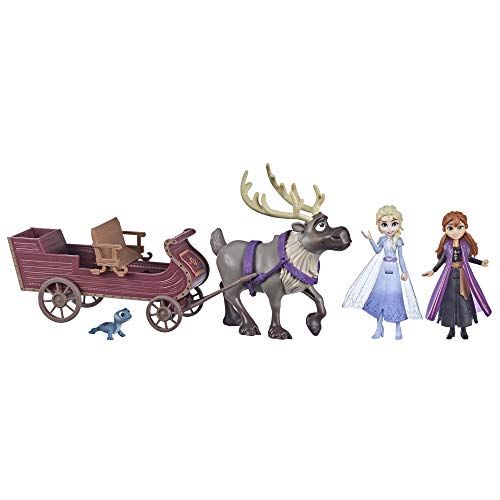 디즈니 Disney Frozen 2 Sledding Friends Set, Includes Anna, Elsa, Bruni, and Sven, Toy for Kids 3 and Up