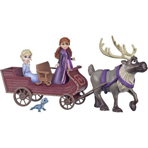 디즈니 Disney Frozen 2 Sledding Friends Set, Includes Anna, Elsa, Bruni, and Sven, Toy for Kids 3 and Up